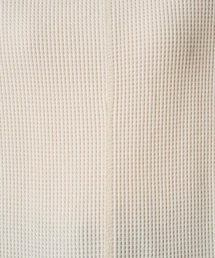 華夫格短款圓領套頭衫