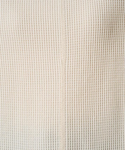 華夫格短款圓領套頭衫