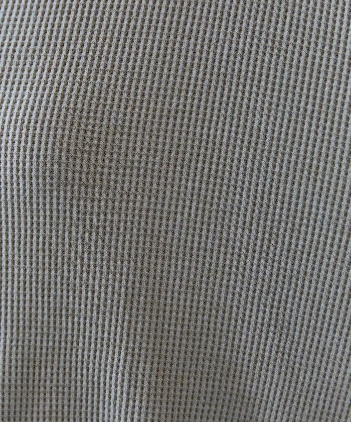 華夫格短款圓領套頭衫