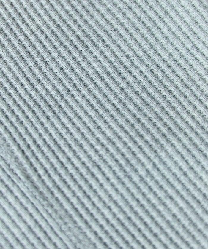 華夫格短款圓領套頭衫