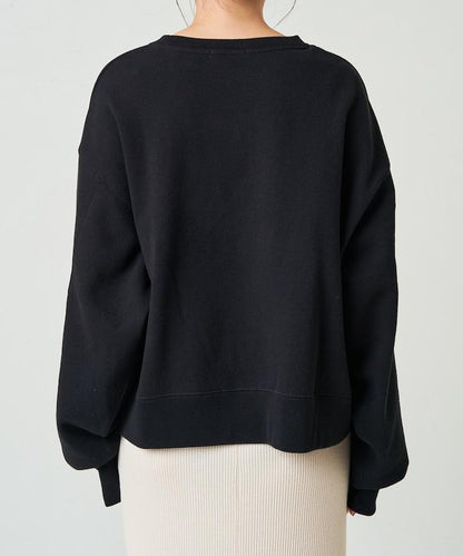 厚重款寬鬆短款衛衣