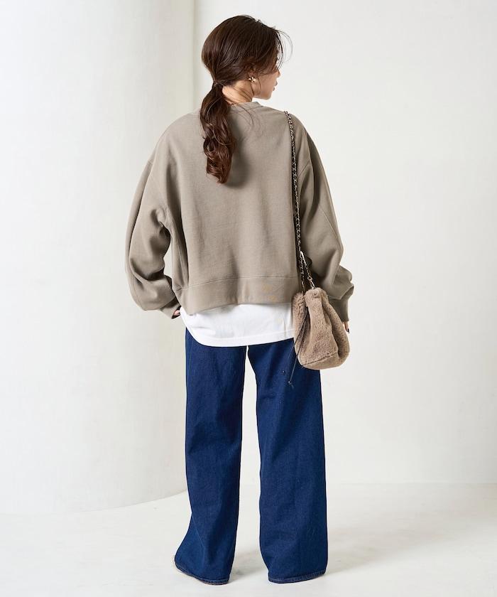 厚重款寬鬆短款衛衣