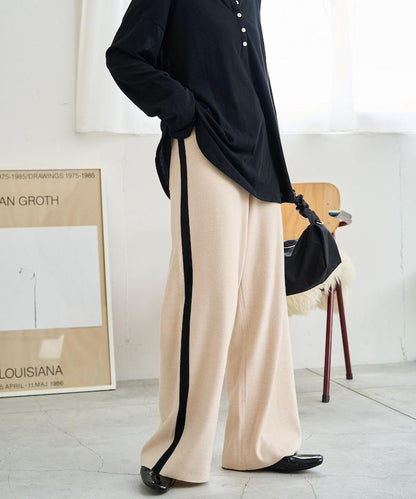 針織條紋休閒褲