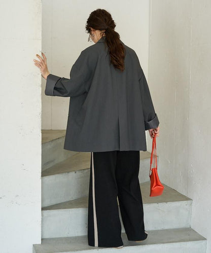 針織條紋休閒褲