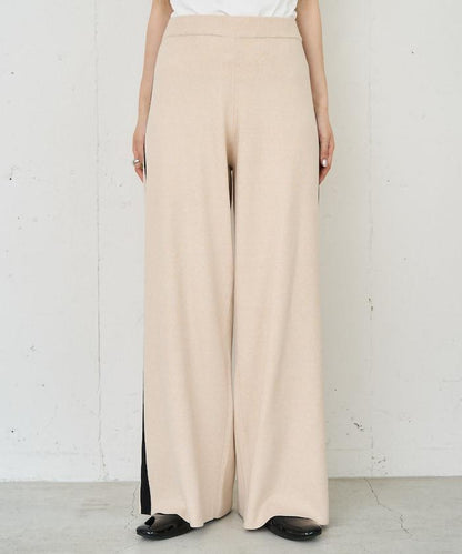 針織條紋休閒褲