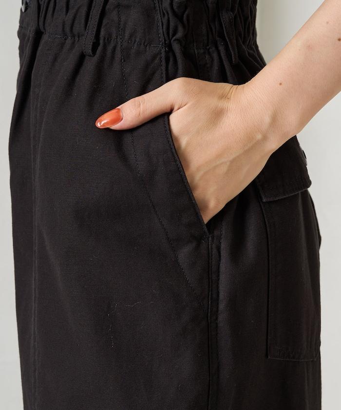 休閒寬鬆後幅斜紋長褲