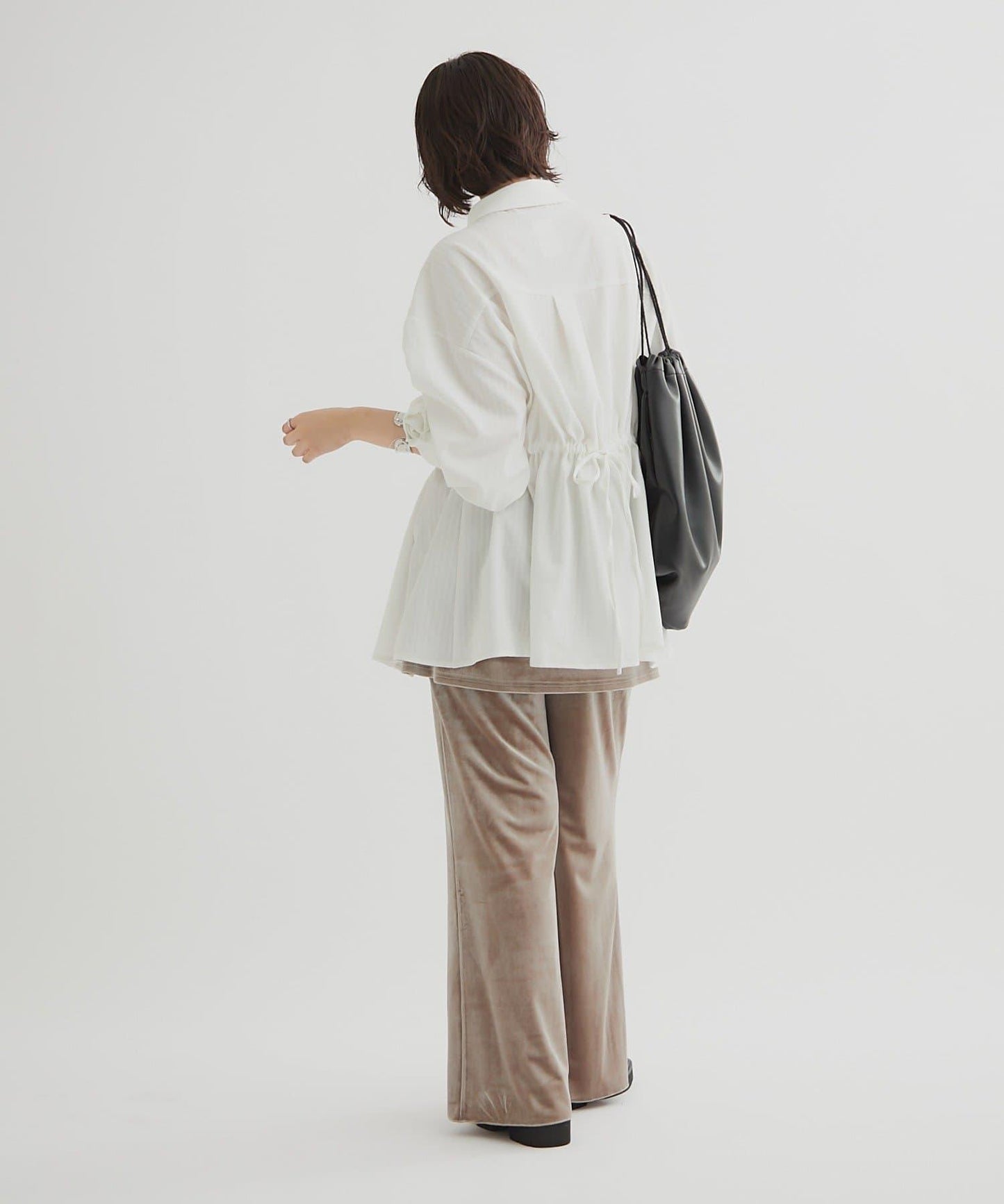 天鵝絨疊穿長褲