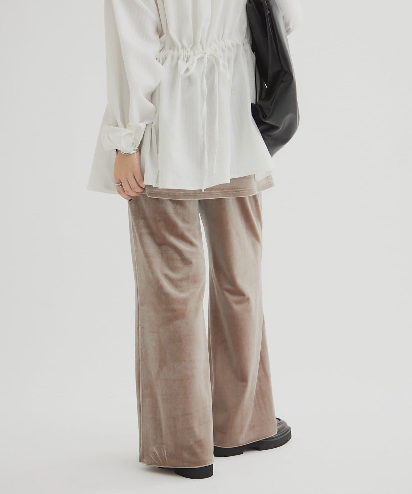 天鵝絨疊穿長褲