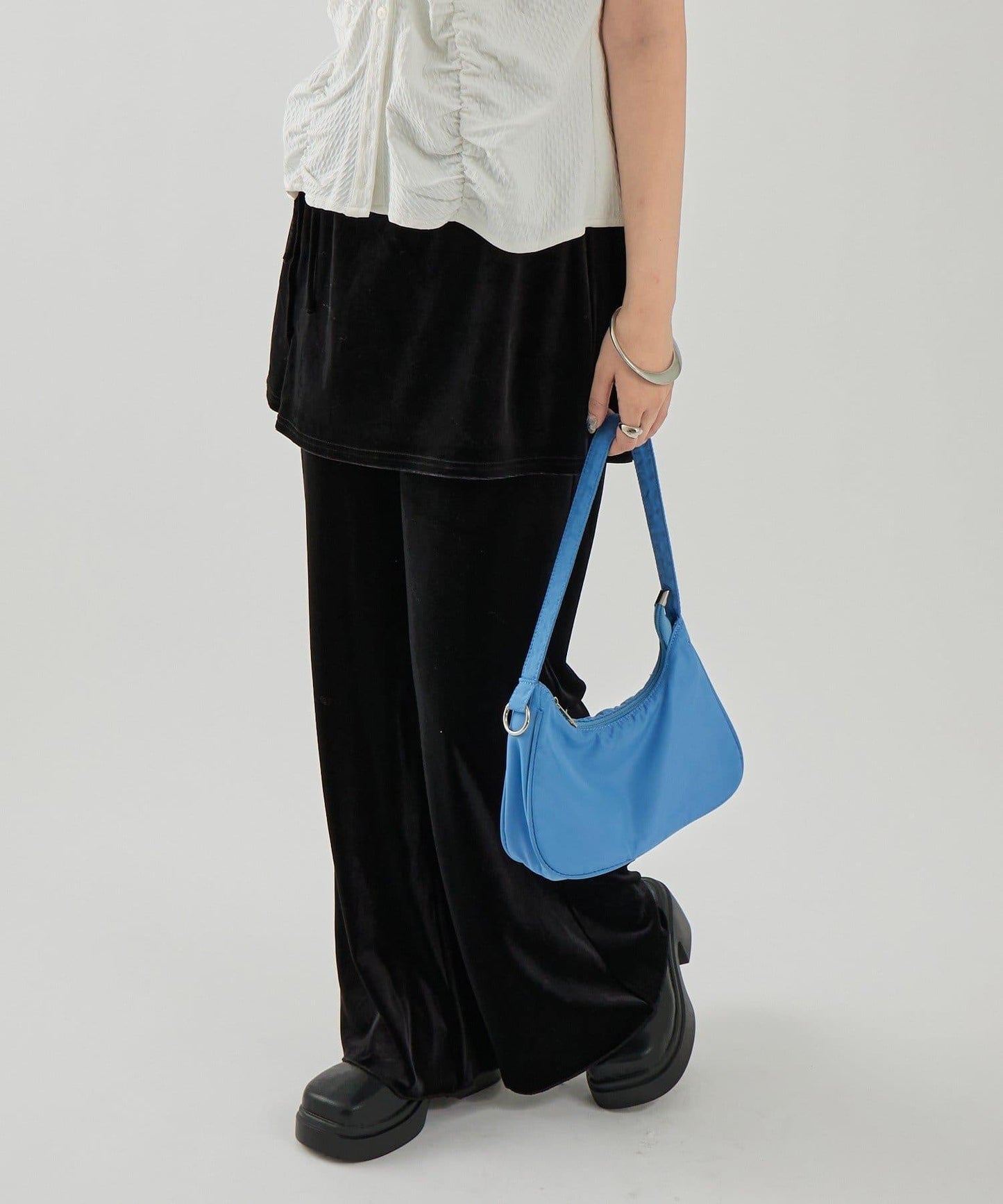 天鵝絨疊穿長褲