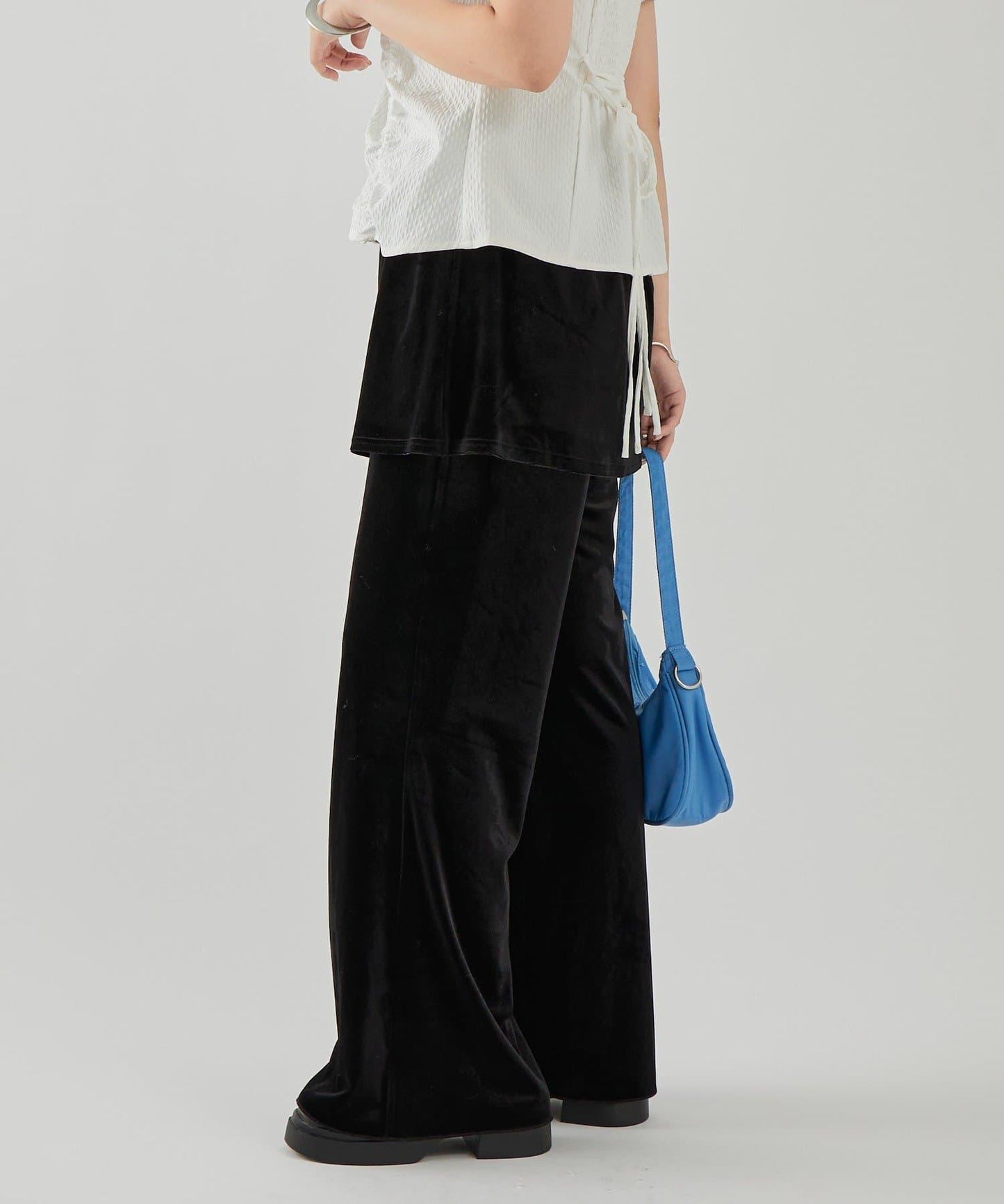 天鵝絨疊穿長褲