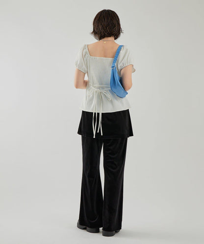 天鵝絨疊穿長褲