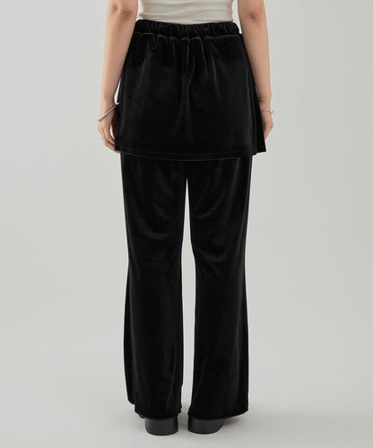 天鵝絨疊穿長褲