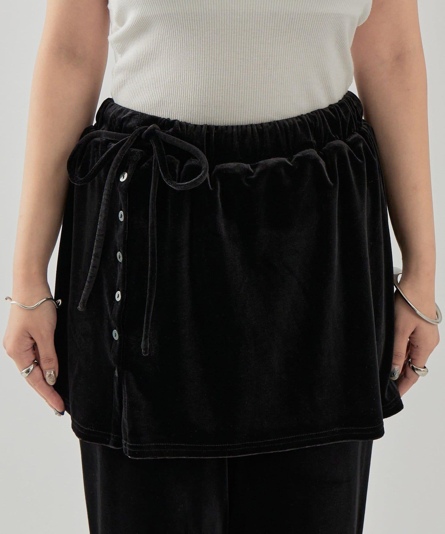 天鵝絨疊穿長褲