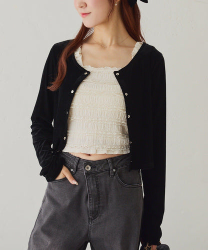蕾絲內搭衫&開衫套裝