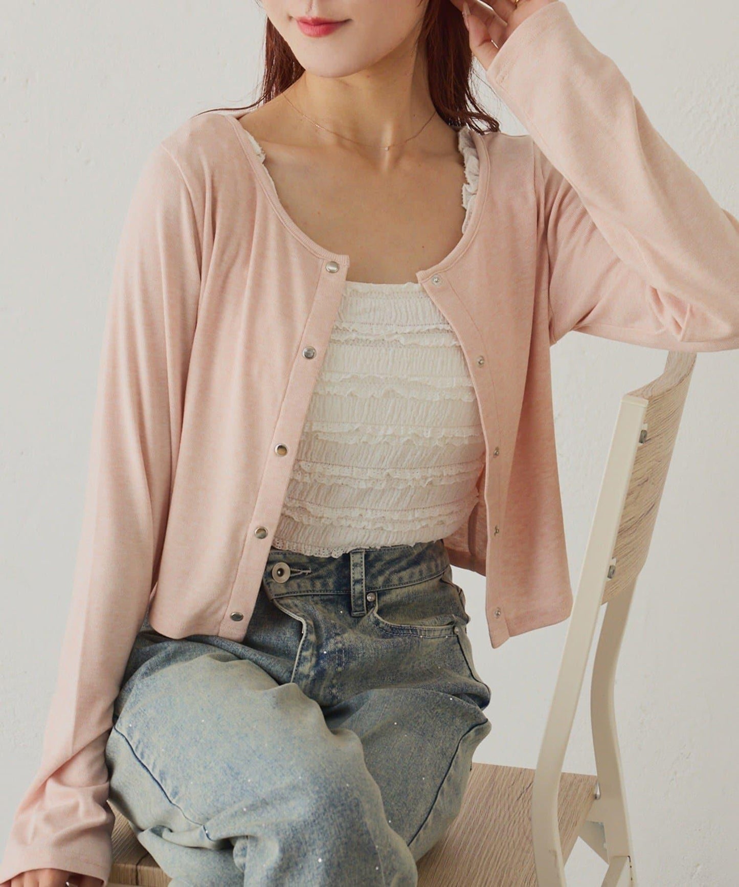 蕾絲內搭衫&開衫套裝