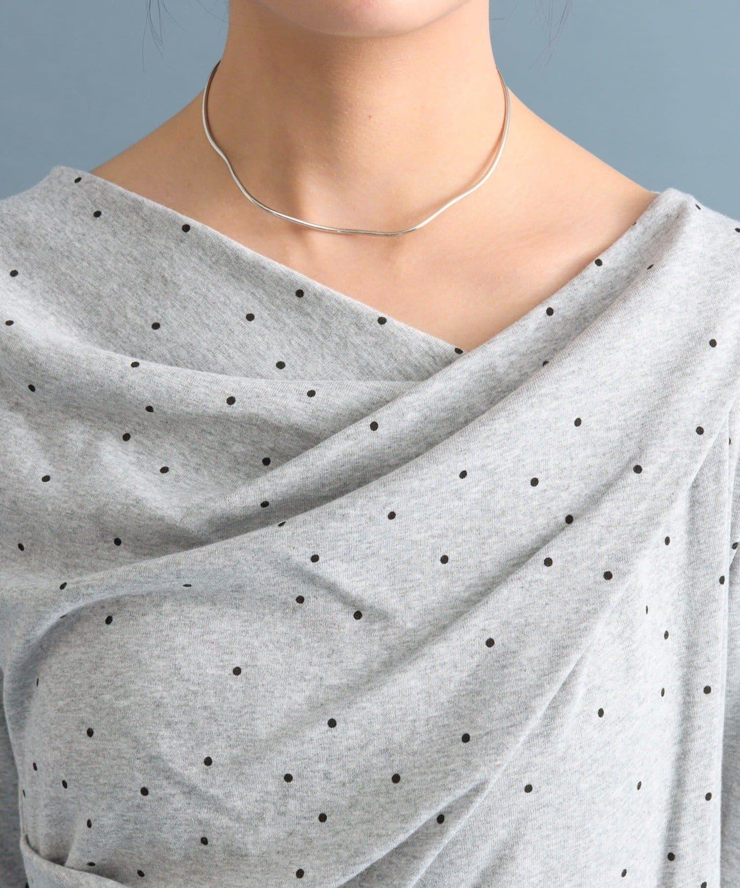 【人氣系列/新色白色・灰色2】一字肩長袖T恤※僅限電商渠道專屬顏色