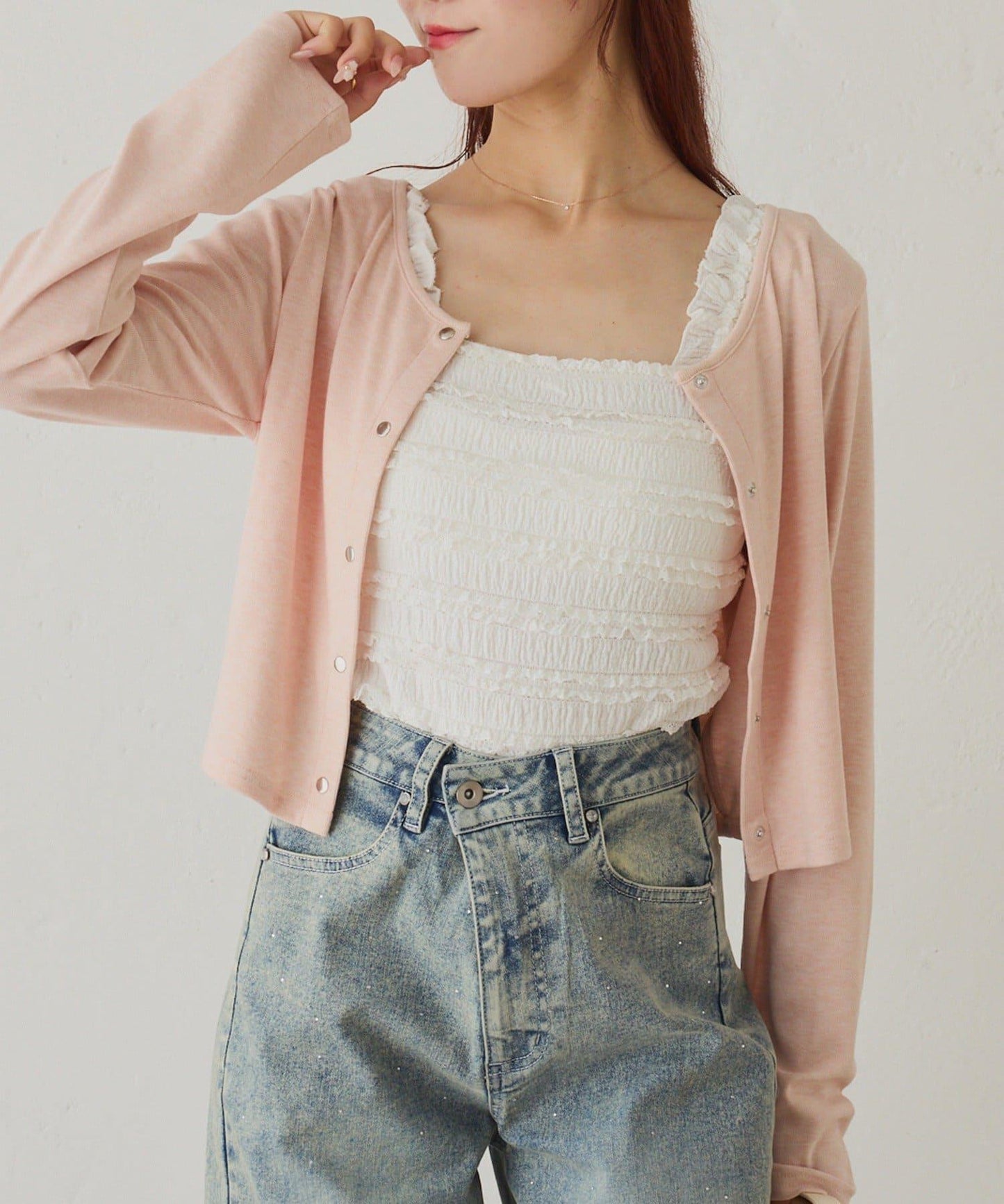 蕾絲內搭衫&開衫套裝