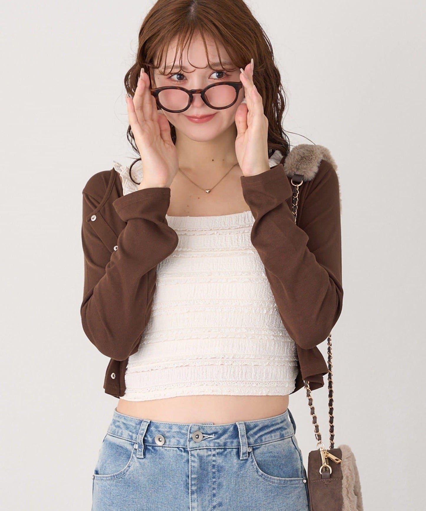 蕾絲內搭衫&開衫套裝