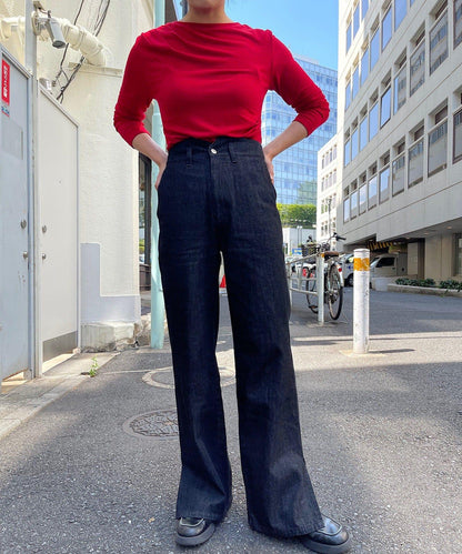 常規版型開叉牛仔褲