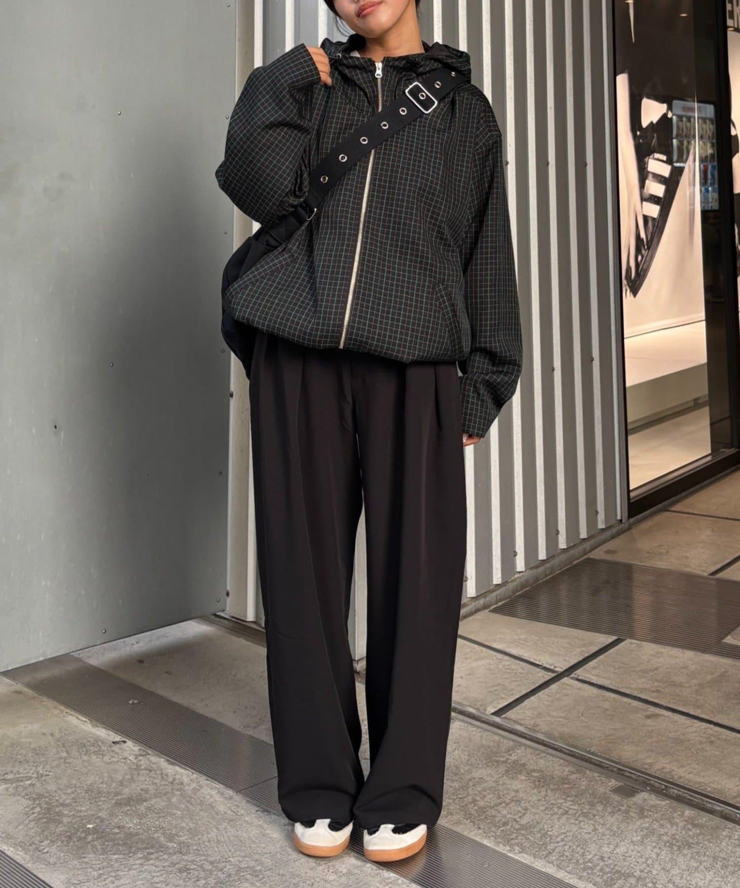 【UNISEX】NEW褶皺寬鬆闊腿褲