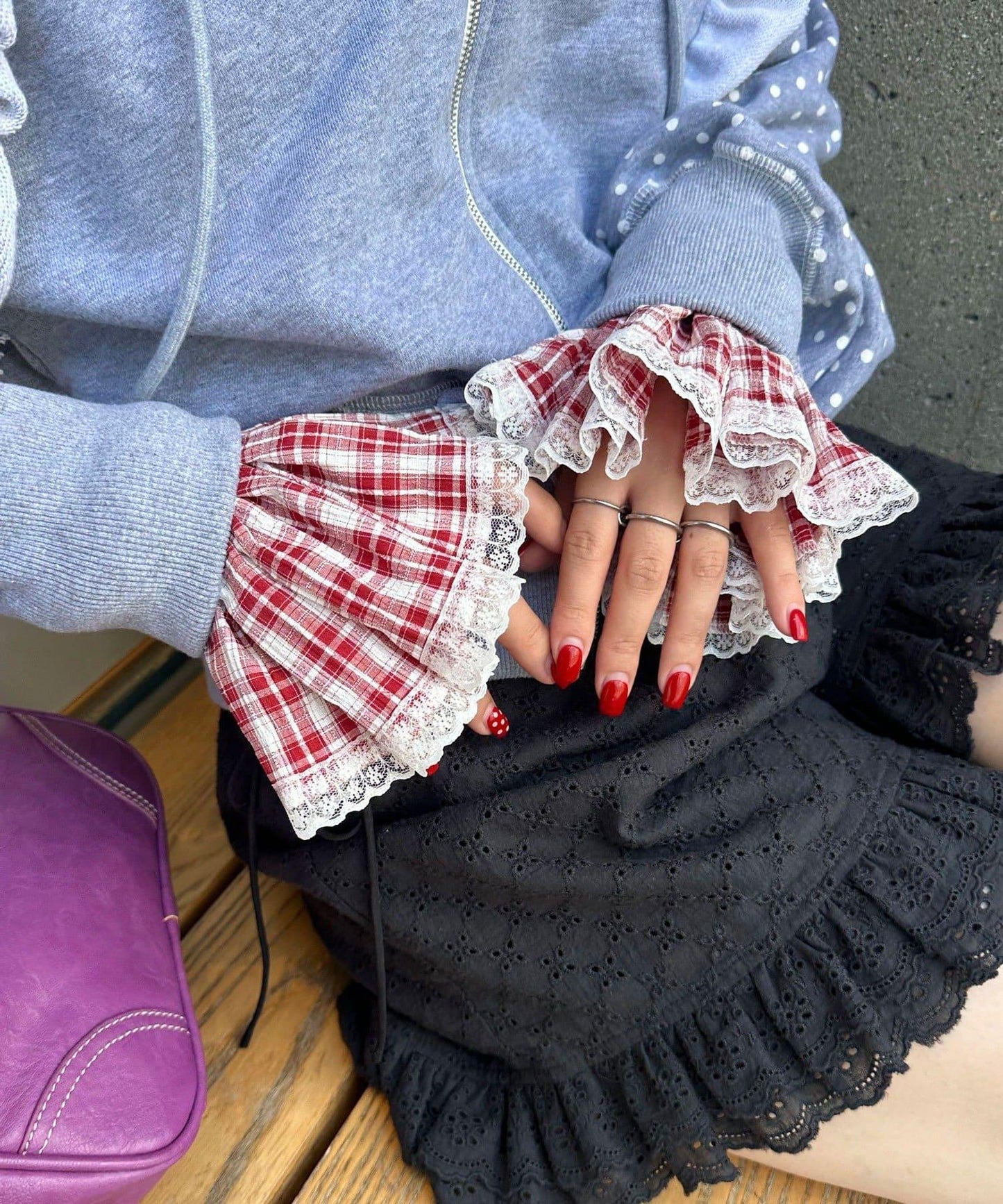 【Ciaopanic】多功能格紋可拆卸袖套