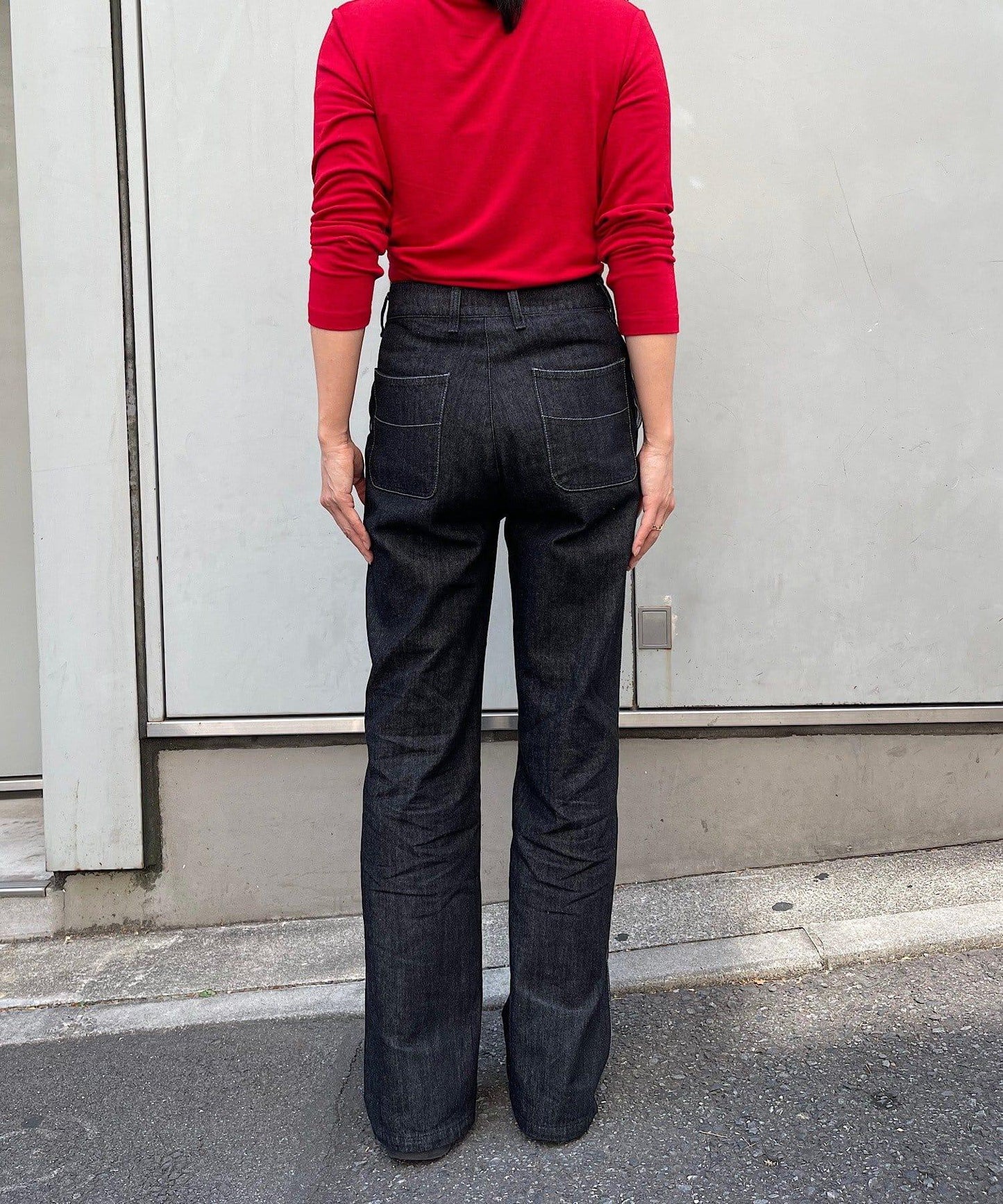 常規版型開叉牛仔褲