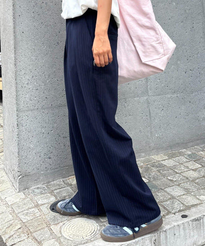 【UNISEX】NEW褶皺寬鬆闊腿褲