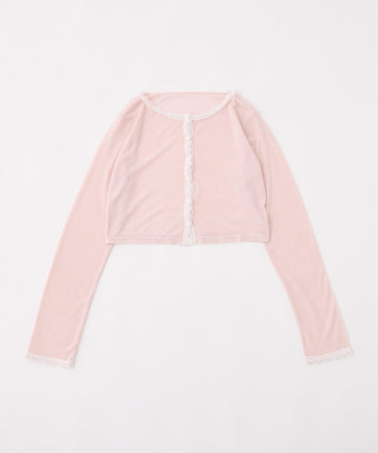 蕾絲拼接針織開衫