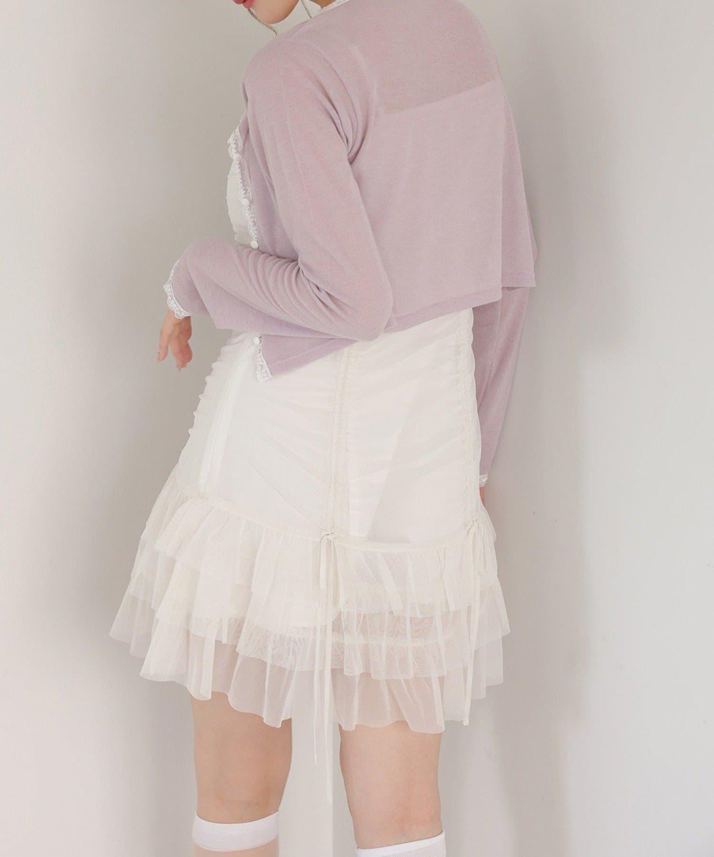 蕾絲拼接針織開衫