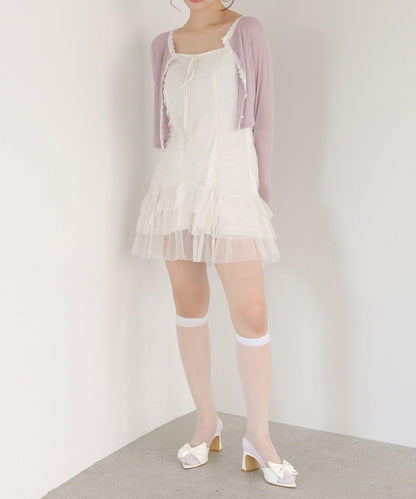 蕾絲拼接針織開衫