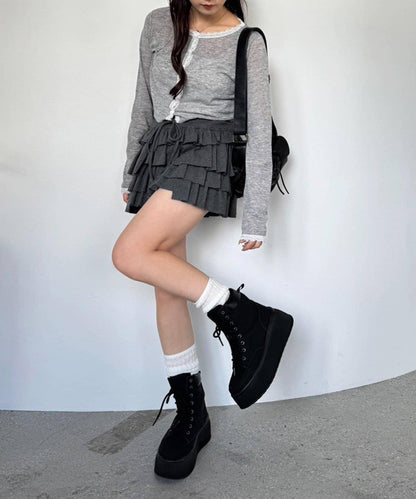 蕾絲拼接針織開衫