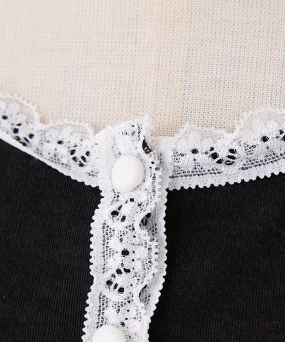 蕾絲拼接針織開衫