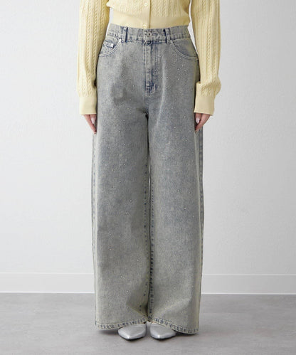 美麗剪裁鑲鑽牛仔褲