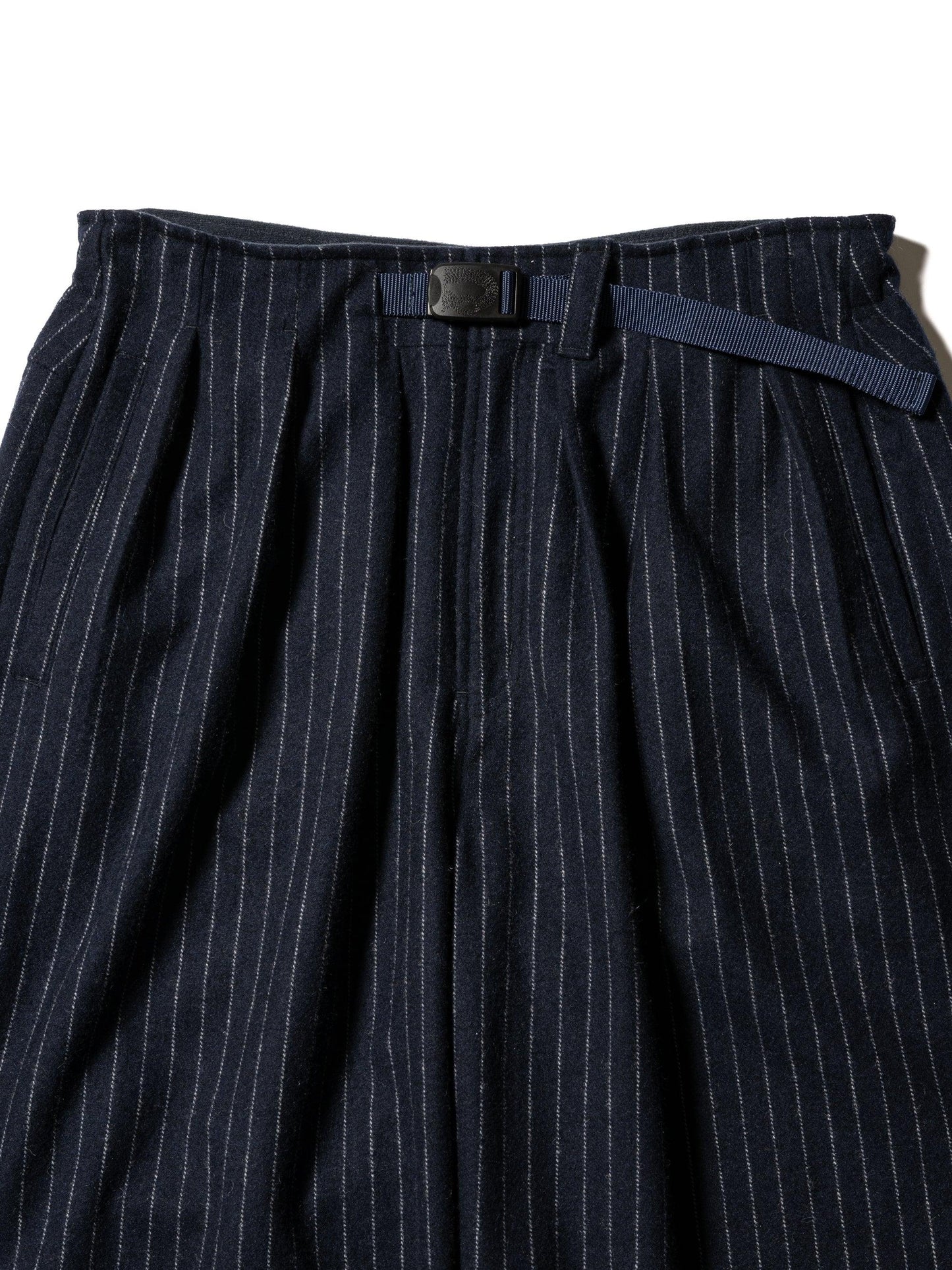 CRAFTED 3褶西裝褲 / 羊毛混紡條紋斜紋布