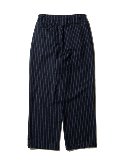 CRAFTED 3褶西裝褲 / 羊毛混紡條紋斜紋布