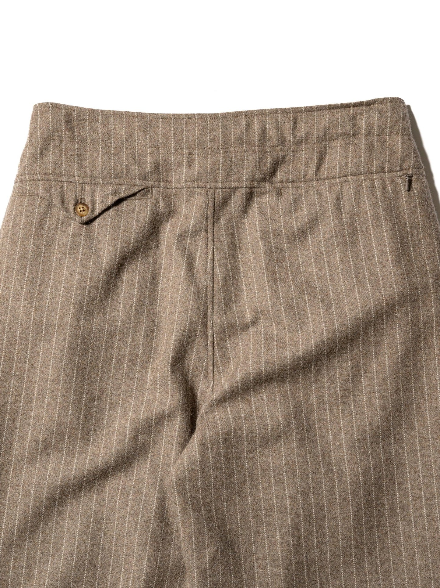 CRAFTED 3褶西裝褲 / 羊毛混紡條紋斜紋布