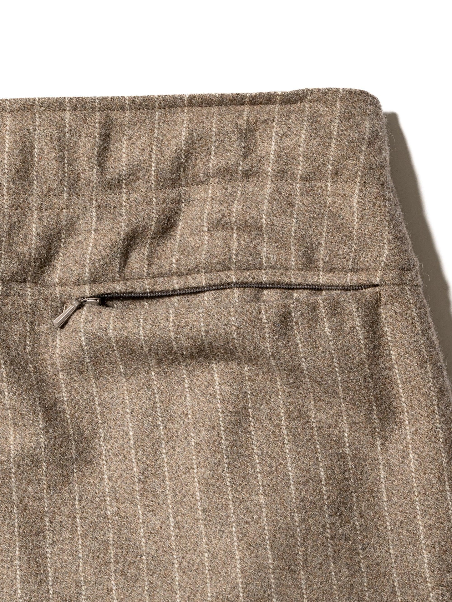 CRAFTED 3褶西裝褲 / 羊毛混紡條紋斜紋布