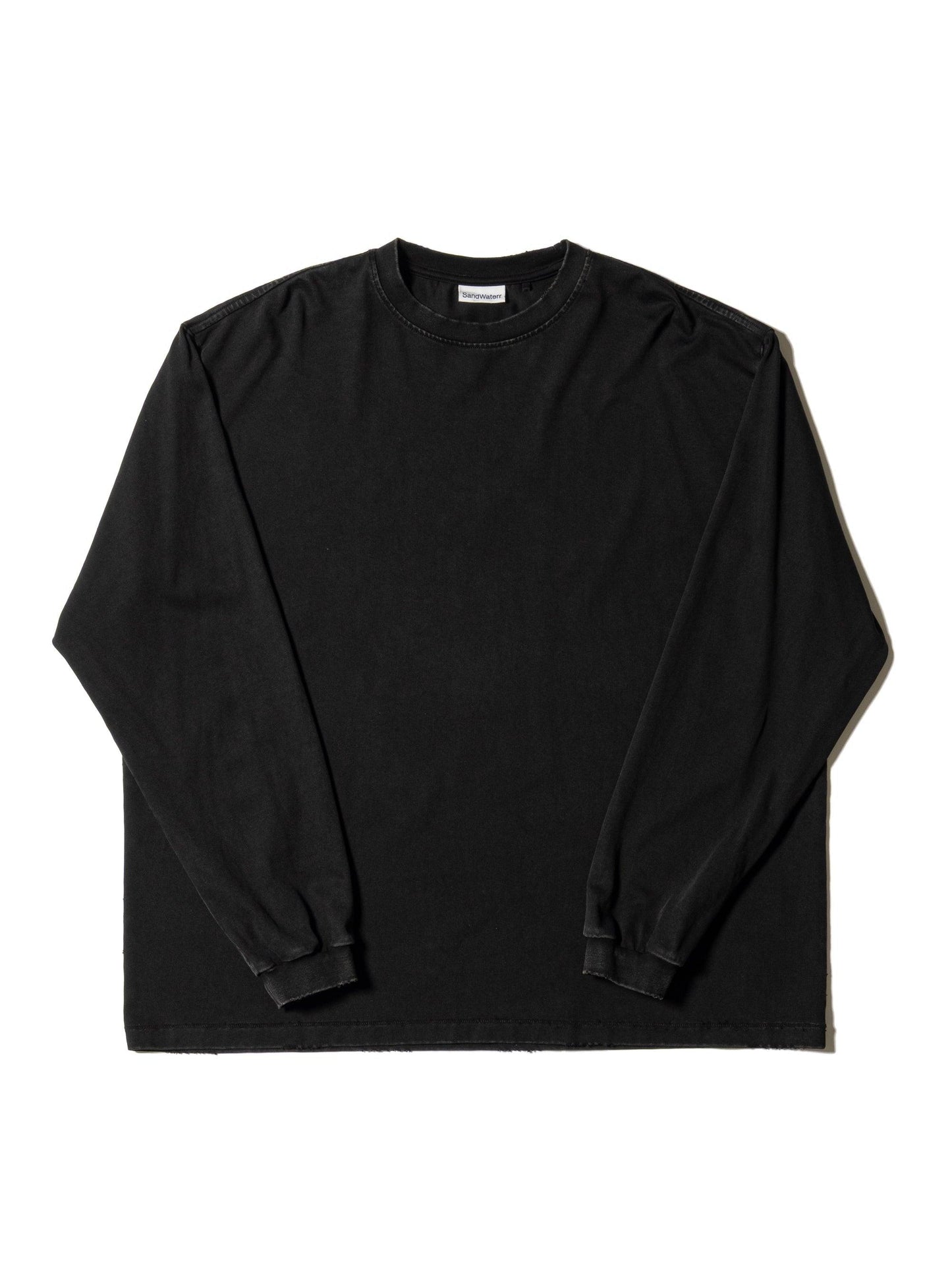 長袖有序T恤 / 棉質平紋針織