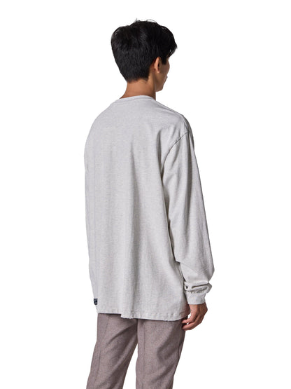 長袖有序T恤 / 棉質平紋針織