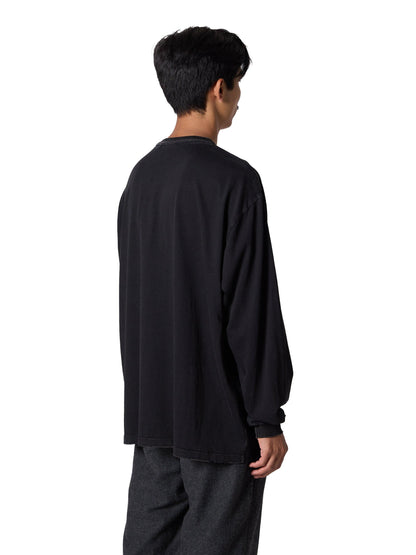 長袖有序T恤 / 棉質平紋針織