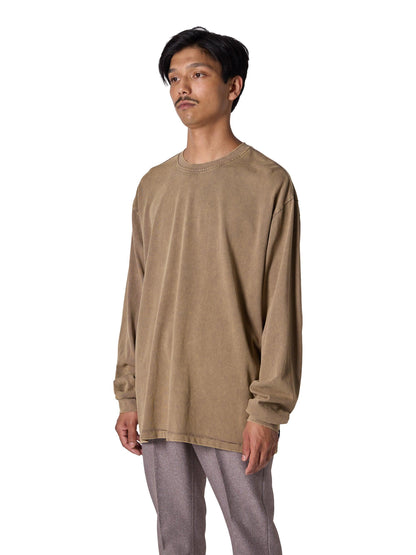 長袖有序T恤 / 棉質平紋針織