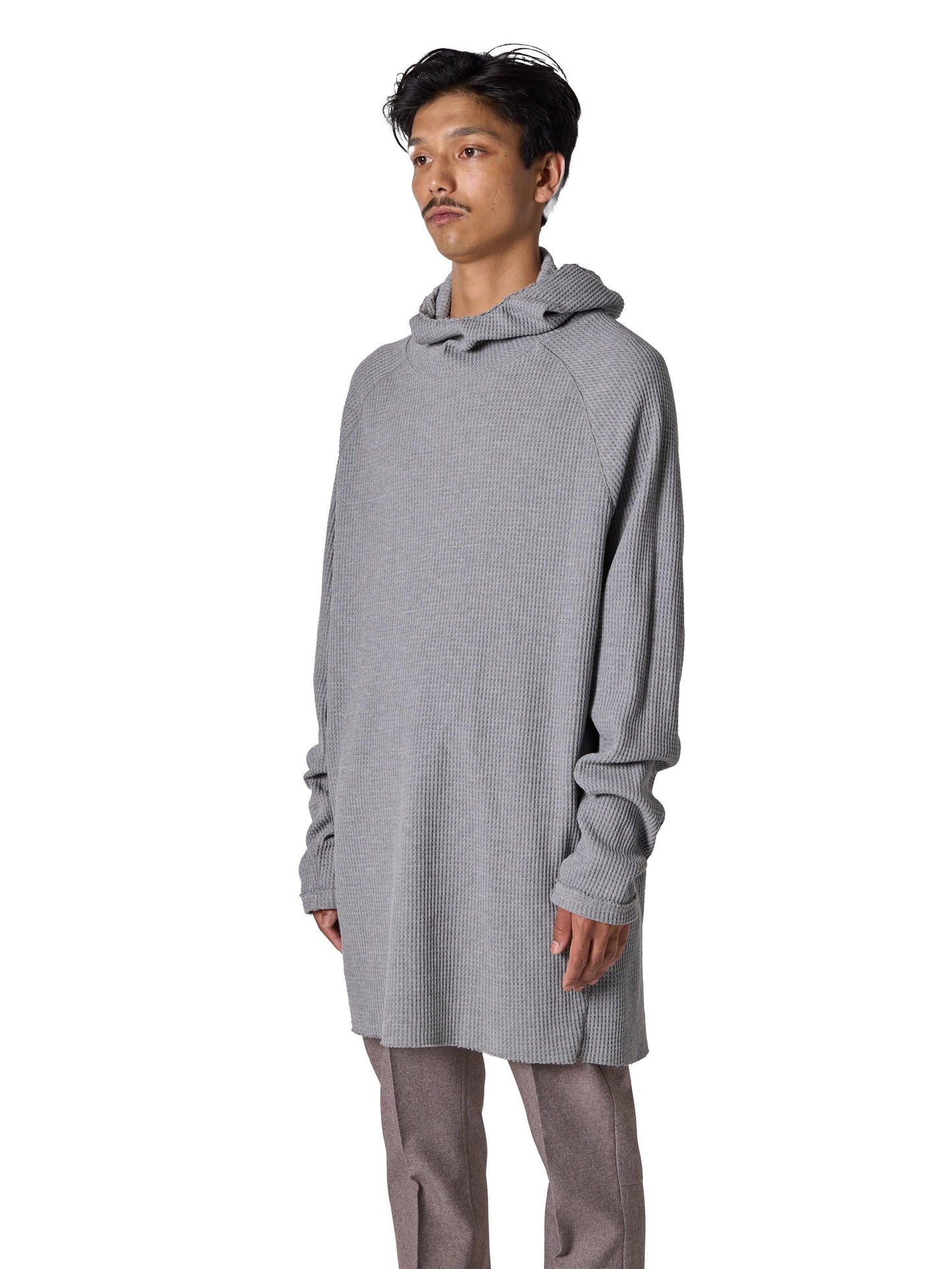 連帽套頭長款上衣 / 棉質保暖