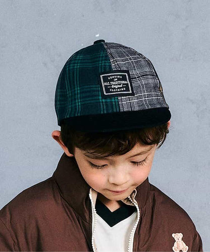 人字紋拼接棒球帽