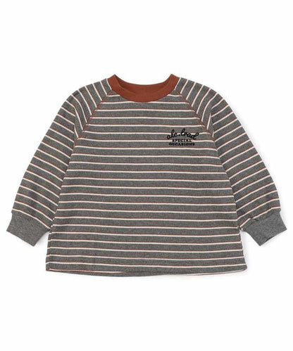 簡約標誌點綴華夫格T恤