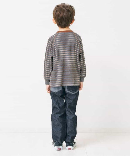 簡約標誌點綴華夫格T恤