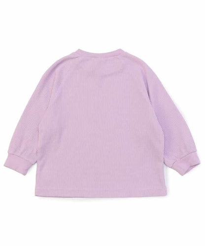 簡約標誌點綴華夫格T恤