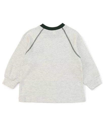 簡約標誌點綴華夫格T恤