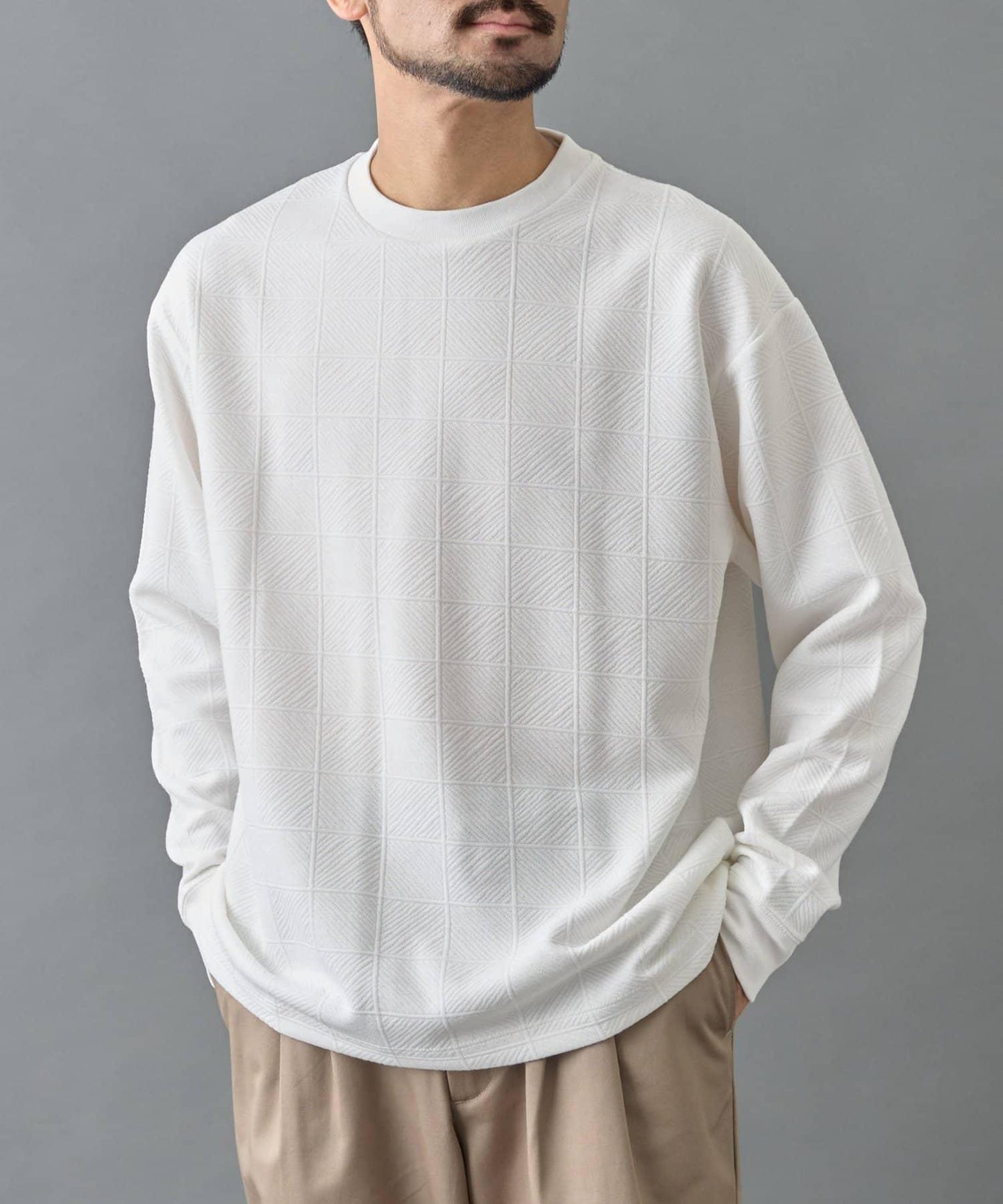 【AW】瓷磚提花長袖T恤