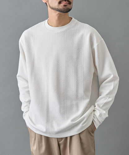 【AW】瓷磚提花長袖T恤