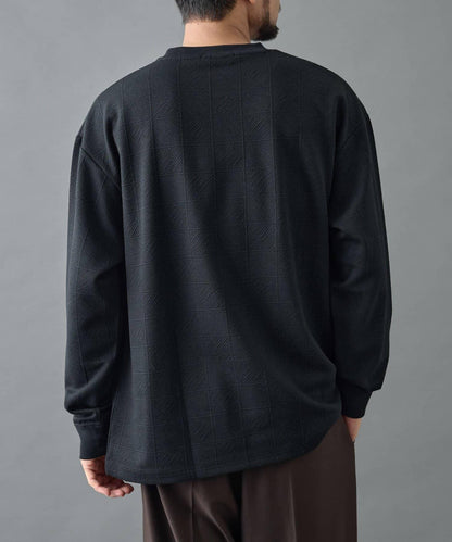 【AW】瓷磚提花長袖T恤